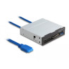 Delock 3.5″ SuperSpeed USB Card Reader 6 Slots + 1 x USB Typ-A Buchse