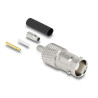 Delock BNC Buchse 50 Ohm zum Crimpen RG-174 / RG-316 mit passendem Schrumpfschlauch