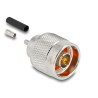 Delock N Stecker zum Crimpen RG-174 / RG-316 mit passendem Schrumpfschlauch