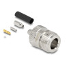 Delock N Buchse zum Crimpen RG-174 / RG-316 mit passendem Schrumpfschlauch