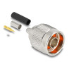 Delock N Stecker zum Crimpen LMR 200 mit passendem Schrumpfschlauch