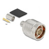 Delock N Stecker zum Crimpen LMR 300 mit passendem Schrumpfschlauch