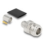 Delock N Buchse zum Crimpen LMR 400 mit passendem Schrumpfschlauch