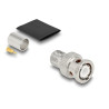 Delock BNC Stecker 50 Ohm zum Crimpen LMR 400 mit passendem Schrumpfschlauch