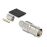 Delock BNC Buchse 75 Ohm zum Crimpen RG-6 mit passendem Schrumpfschlauch