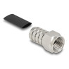 Delock F Stecker zum Crimpen RG-59 mit passendem Schrumpfschlauch