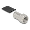 Delock F Stecker zum Crimpen RG-6 mit passendem Schrumpfschlauch