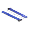 Delock Klett-Kabelbinder mit Schlaufe L 190 x B 25 mm blau 5 Stück