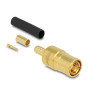 Delock SMB Stecker zum Crimpen RG-174 / RG-316 mit passendem Schrumpfschlauch