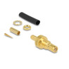 Delock SMB Buchse zum Crimpen RG-174 / RG-316 mit passendem Schrumpfschlauch
