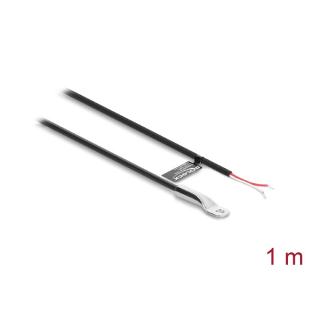 Delock Temperaturfühler-Kabel M4 mit 2 x offenen Kabelenden PVC rund B25/50 3950K 1 m