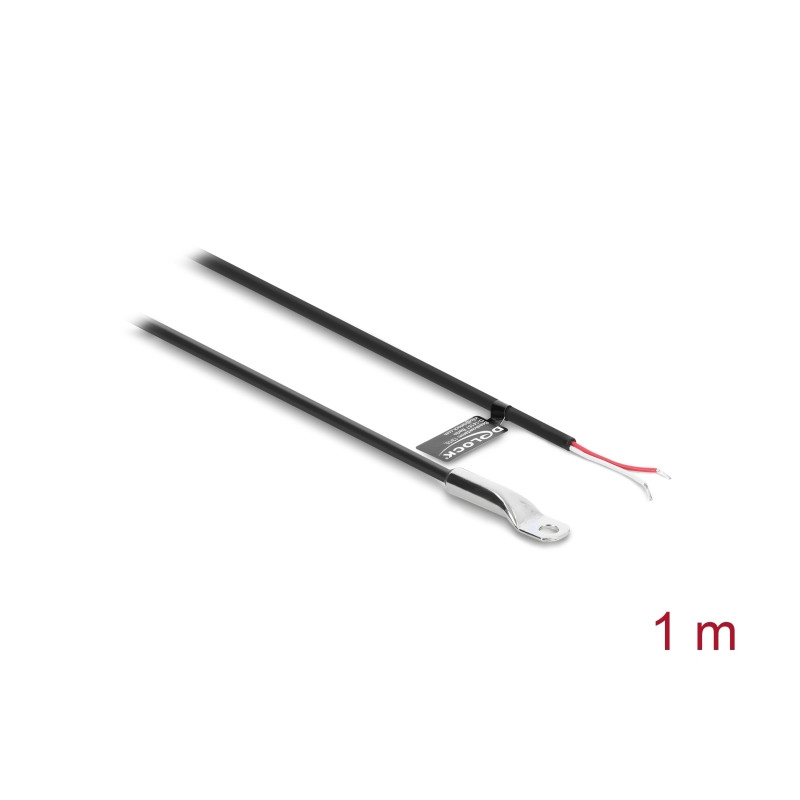 Delock Temperaturfühler-Kabel M4 mit 2 x offenen Kabelenden PVC rund B25/85 3435K 1 m