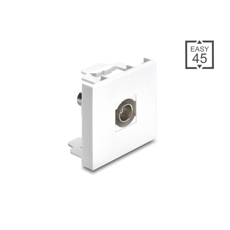 Delock Easy 45 Modul BNC Buchse zu BNC Buchse weiß