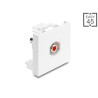 Delock Easy 45 Modul Cinch Buchse zu Cinch Buchse rot / weiß