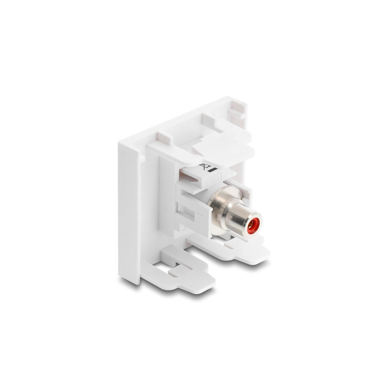 Delock Easy 45 Modul Cinch Buchse zu Cinch Buchse rot / weiß