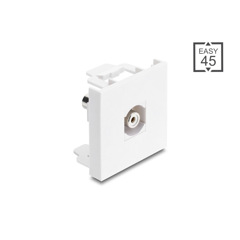 Delock Easy 45 Modul Cinch Buchse zu Cinch Buchse weiß / weiß