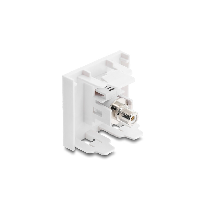 Delock Easy 45 Modul Cinch Buchse zu Cinch Buchse weiß / weiß