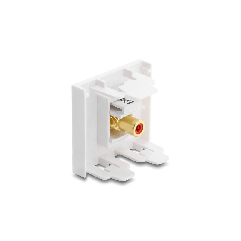 Delock Easy 45 Modul Cinch Buchse zu Cinch Buchse vergoldet rot / weiß