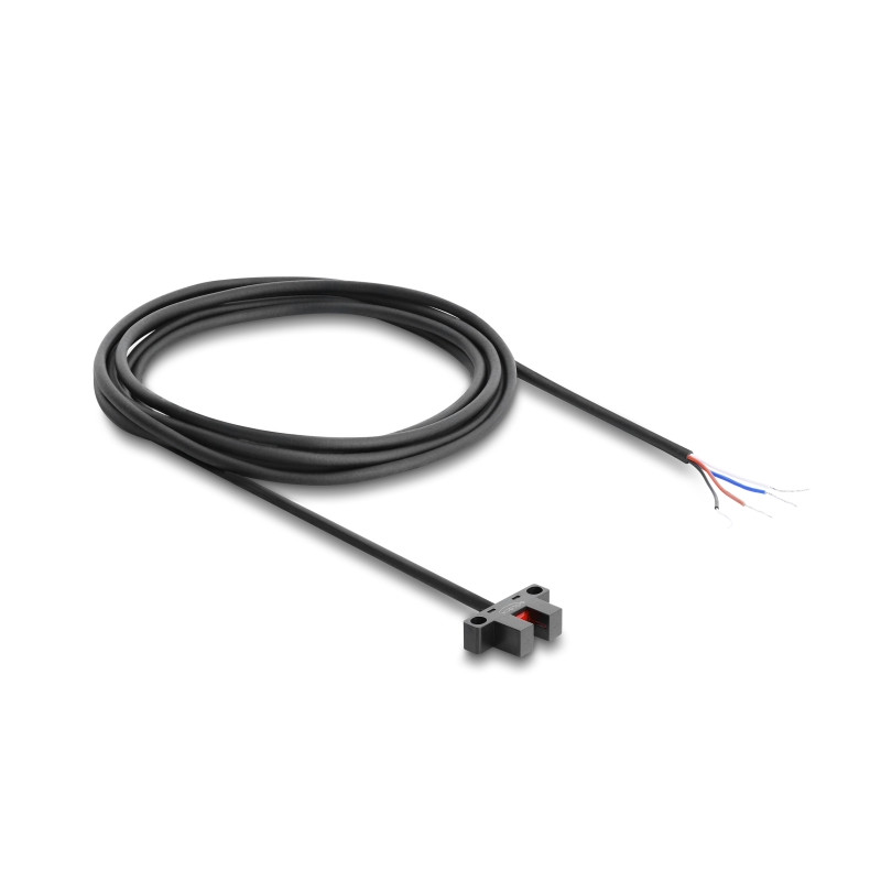Delock Gabellichtschranke 5 mm Typ K mit 4 x offenen Kabelenden PNP L/D umschaltbar 2 m