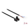 Delock Gabellichtschranke 5 mm Typ F mit 4 x offenen Kabelenden PNP L/D umschaltbar 2 m
