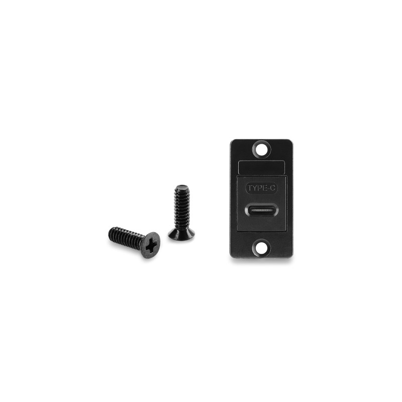Delock Panel Mount USB 2.0 Type-C™ Buchse zu Buchse schwarz