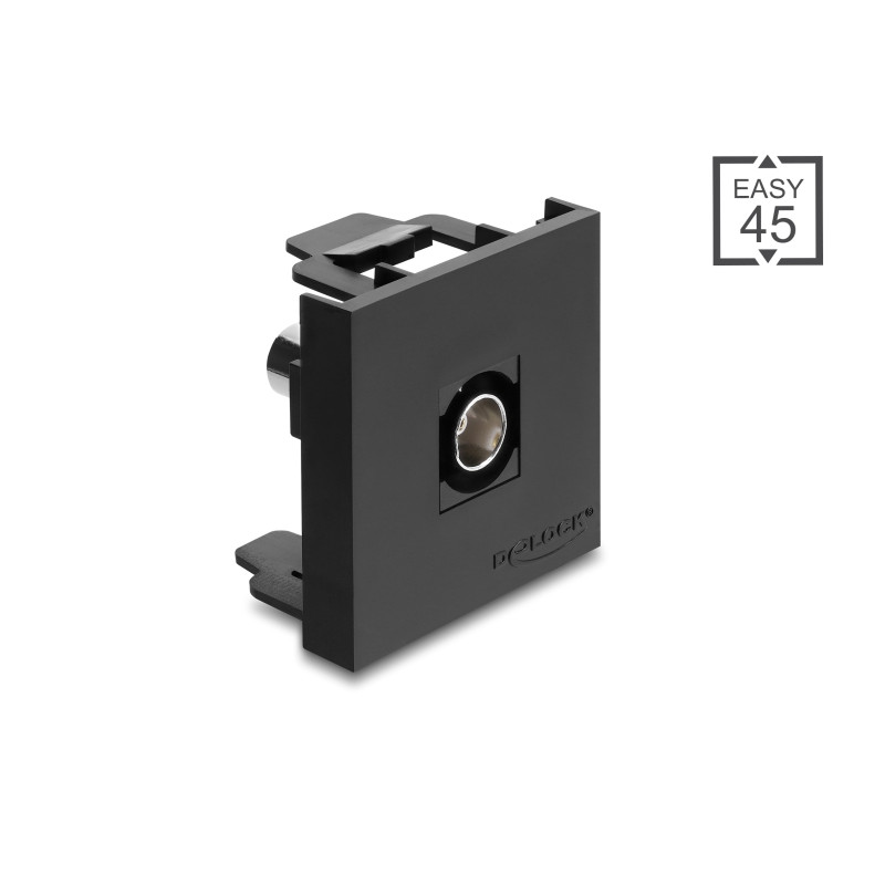Delock Easy 45 Modul BNC Buchse zu BNC Buchse 50 Ohm schwarz