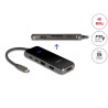 Delock USB Type-C™ Dockingstation 4K - HDMI / USB Hub / SD - Micro SD Slot / PD 3.0 85 W Oberfläche aus gehärtetem Glas