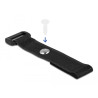 Delock Klett-Kabelbinder mit Schlaufe und Befestigungsöse L 150 x B 20 mm schwarz 5 Stück