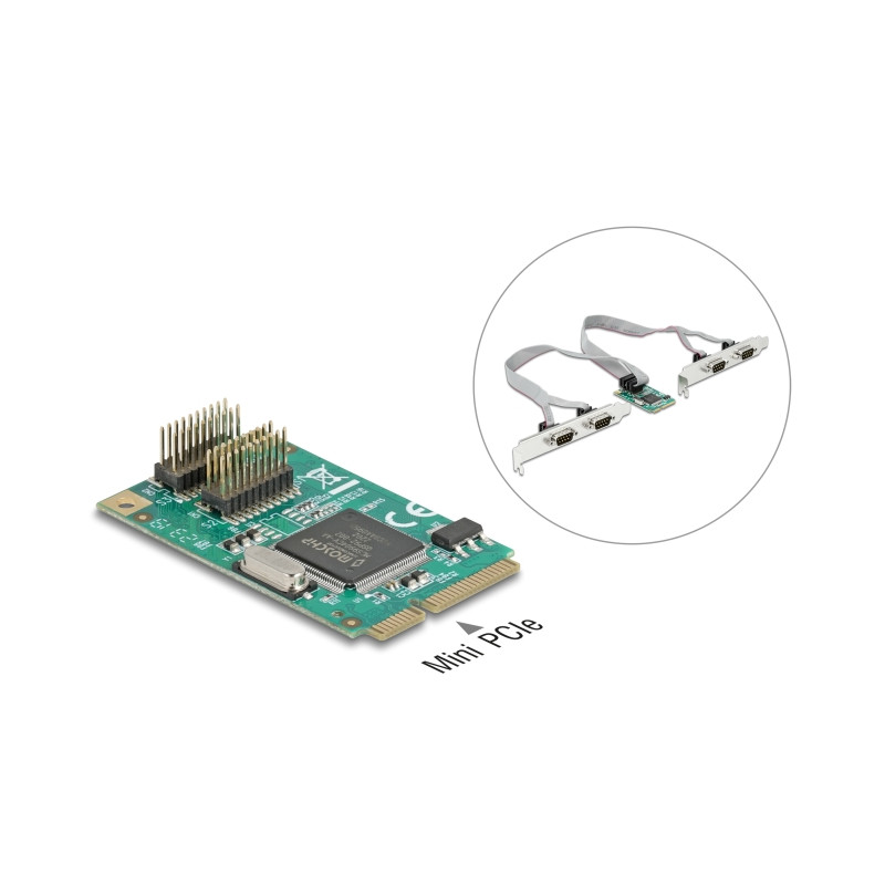 Delock Mini PCIe Karte - 4 x Seriell RS-232