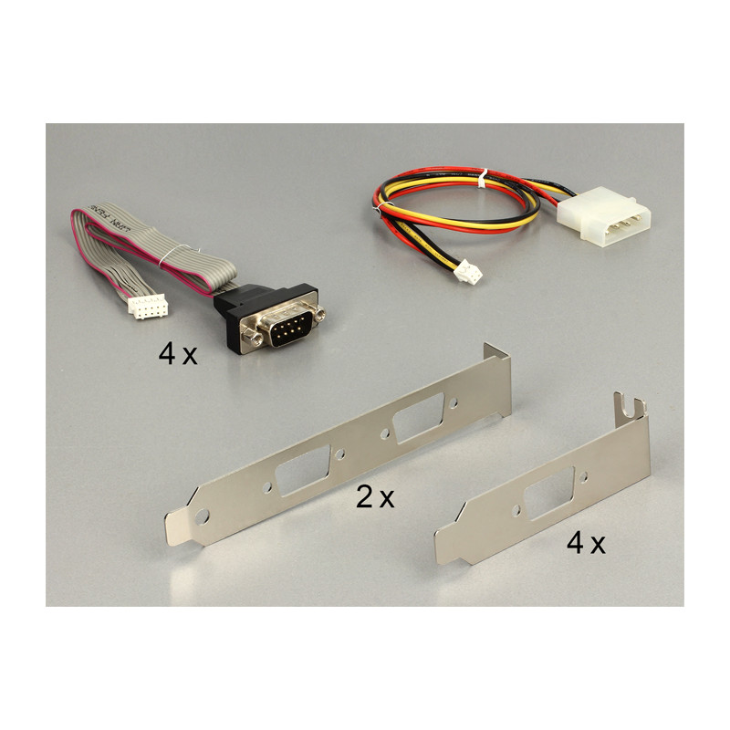 Delock Modul MiniPCIe I/O PCIe full size 4 x Seriell RS-232 mit Spannungsversorgung