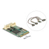 Delock Modul MiniPCIe I/O PCIe full size 2 x Seriell RS-232 + 1 x Parallel