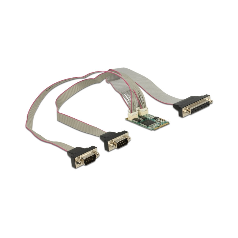 Delock Modul MiniPCIe I/O PCIe full size 2 x Seriell RS-232 + 1 x Parallel
