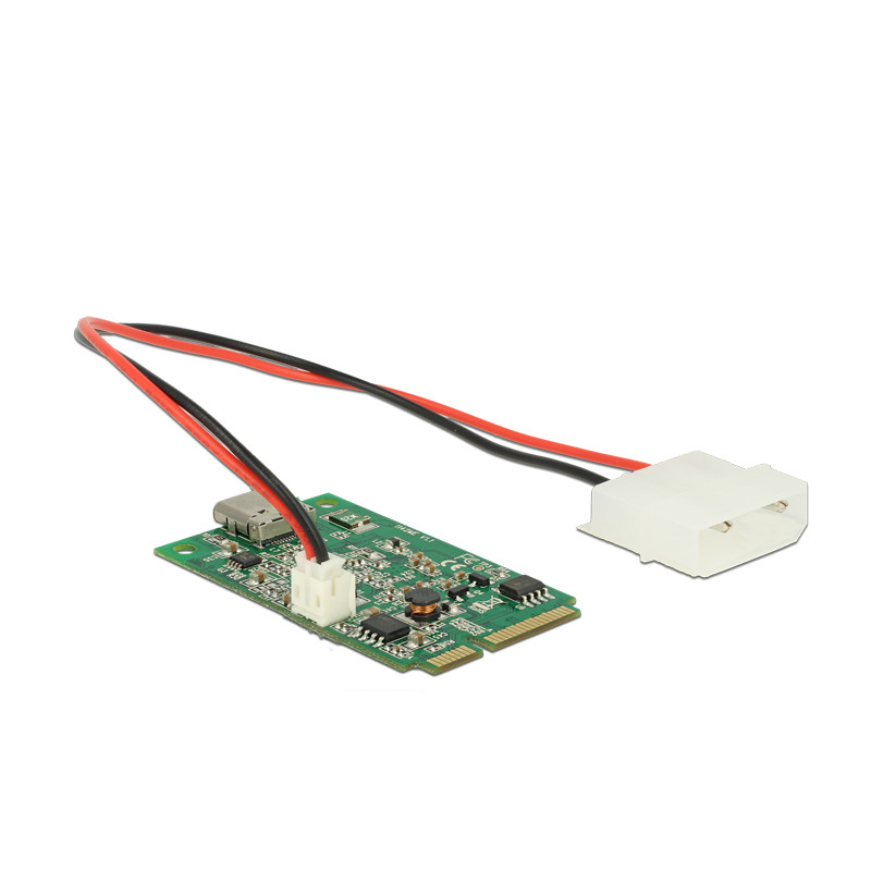Delock Mini PCIe I/O PCIe full size 1 x USB Type-C™ 3.1 Gen 2 Buchse