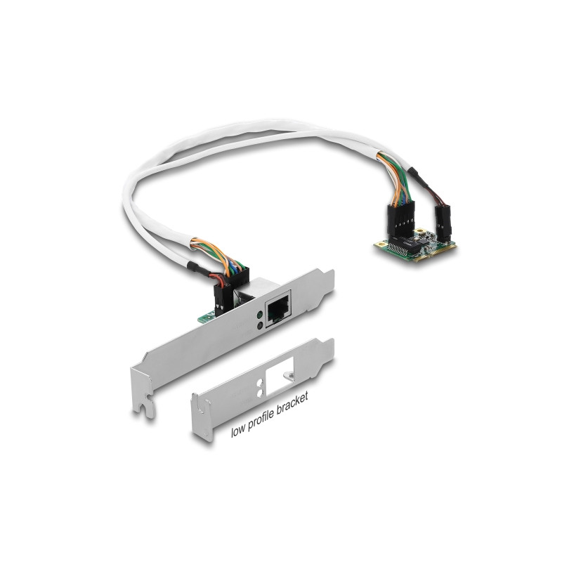 Delock Mini PCIe I/O PCIe half size 1 x RJ45 Gigabit LAN Low Profile