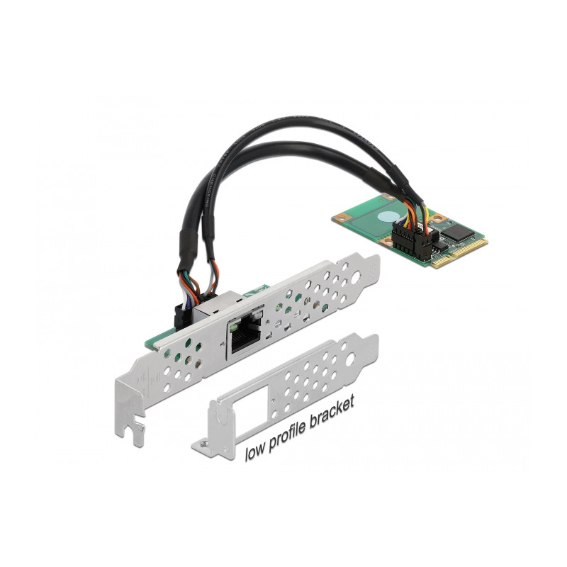 Delock Mini PCIe I/O PCIe full size 1 x RJ45 Gigabit LAN