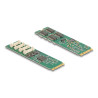 Delock M.2 Karte zu 4 x Seriell RS-232 DB9 mit Standard und Low Profile Slotblenden