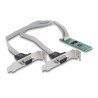 Delock M.2 Karte zu 2 x Seriell RS-232 DB9 mit Standard und Low Profile Slotblenden