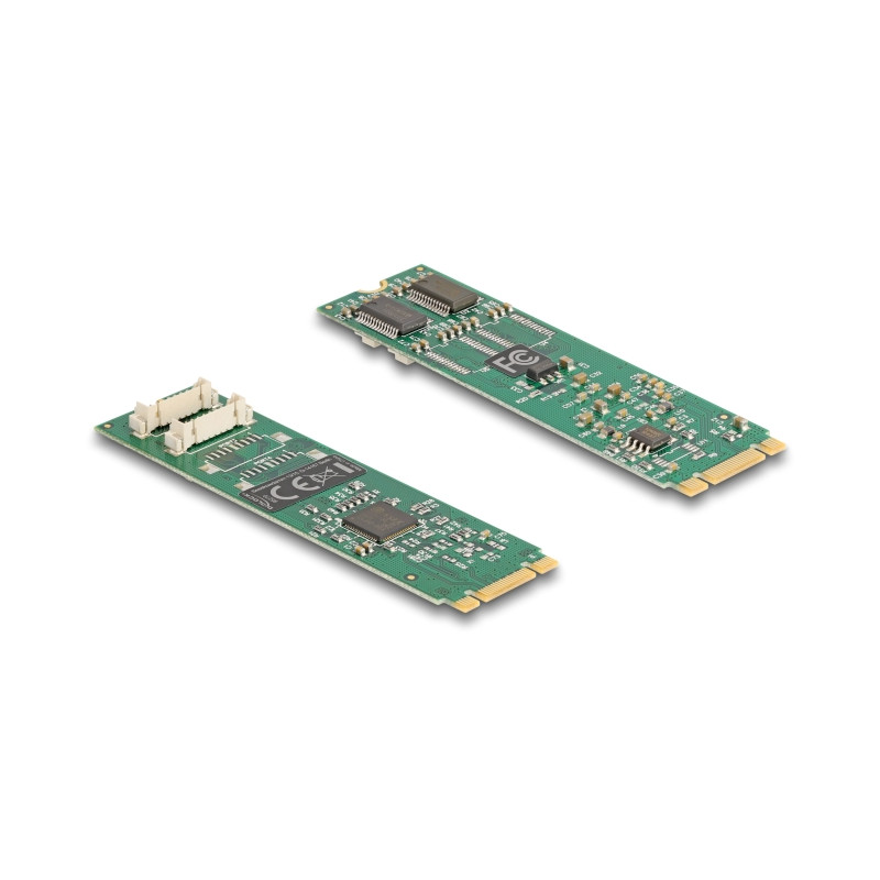 Delock M.2 Karte zu 2 x Seriell RS-232 DB9 mit Standard und Low Profile Slotblenden