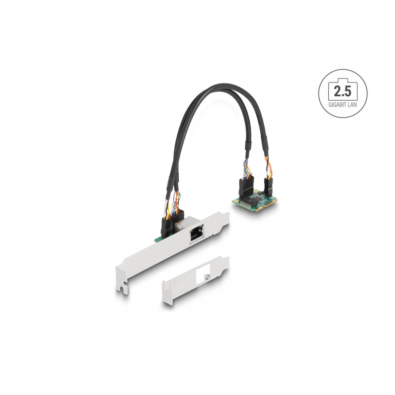 Delock Mini PCIe I/O PCIe half size 1 x RJ45 2,5 Gigabit LAN