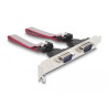 Delock Mini PCIe Karte full size zu 2 x Seriell RS-232 D-Sub 9 Pin