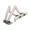 Delock Mini PCIe I/O PCIe full size 2 x Seriell RS-232 mit Spannungsversorgung 5 V / 12 V
