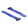 Delock Klett-Kabelbinder mit Schlaufe und Befestigungsöse L 150 x B 20 mm blau 5 Stück