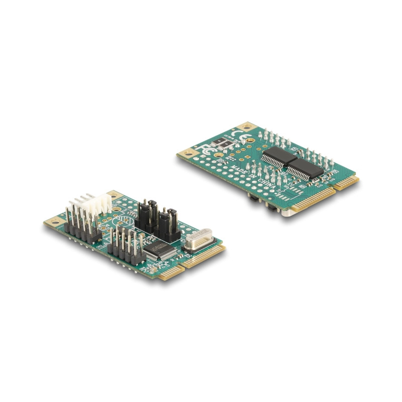 Delock Mini PCIe I/O PCIe full size 2 x Seriell RS-232 mit Spannungsversorgung 5 V / 12 V
