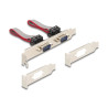 Delock Mini PCIe I/O PCIe full size 2 x Seriell RS-232 mit Spannungsversorgung 5 V / 12 V