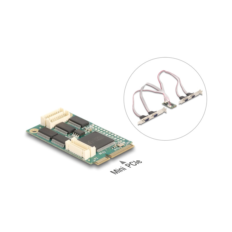 Delock Mini PCIe I/O full size 4 x Seriell RS-232