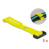 Delock Klett-Kabelbinder mit Schlaufe und Befestigungsöse L 150 x B 20 mm gelb 5 Stück