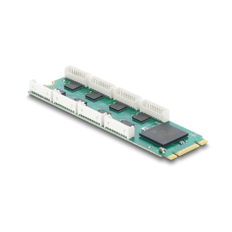 Delock M.2 Karte zu 8 x Seriell RS-232 DB9 mit Standard und Low Profile Slotblenden