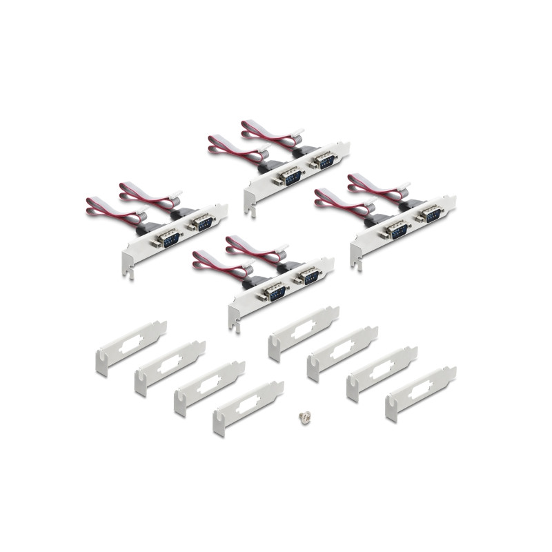 Delock M.2 Karte zu 8 x Seriell RS-232 DB9 mit Standard und Low Profile Slotblenden