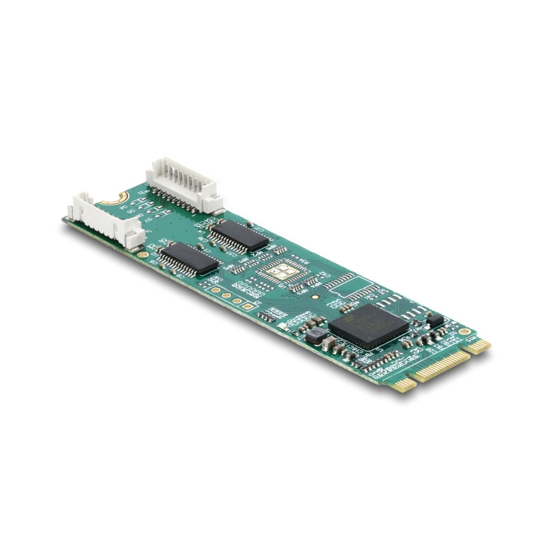 Delock M.2 Karte zu 2 x Seriell RS-232 DB9 mit Standard und Low Profile Slotblenden