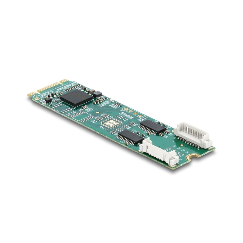 Delock M.2 Karte zu 2 x Seriell RS-232 DB9 mit Standard und Low Profile Slotblenden